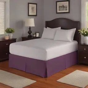 24 Inches Drop Bed Skirt Plum Egyptian Cotton 1000TC