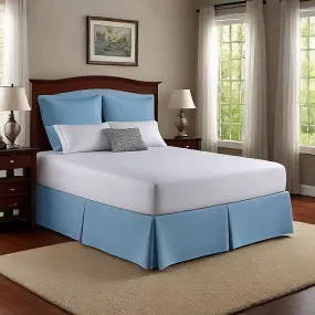 31 Inches Drop Bed Skirt Sky Blue Egyptian Cotton 1000TC