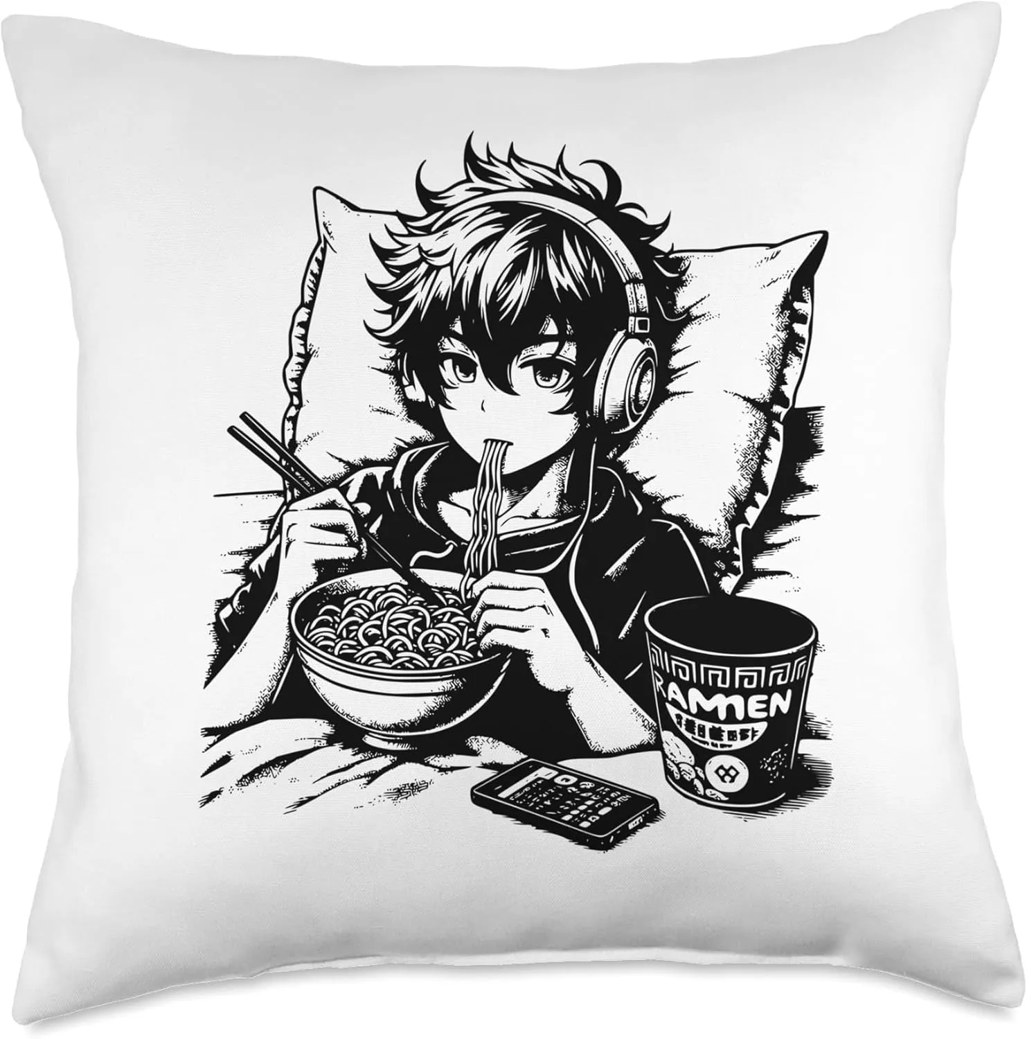 Anime Lovers Boys Girls Teens Sleep Tees for Anime Lovers Throw Pillow