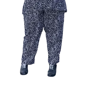 Black and White Splotches Trousers - Made to Order