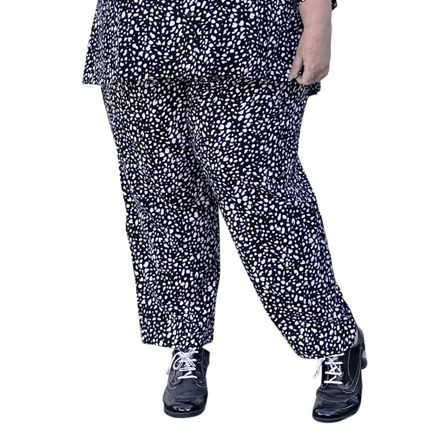 Black and White Splotches Trousers - Made to Order