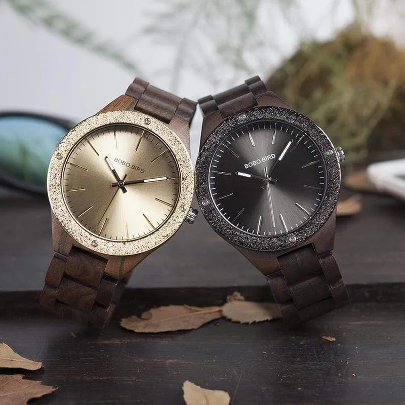 BOBO BIRD Wooden Watch Steel Chic Dial
