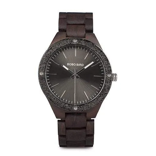 BOBO BIRD Wooden Watch Steel Chic Dial