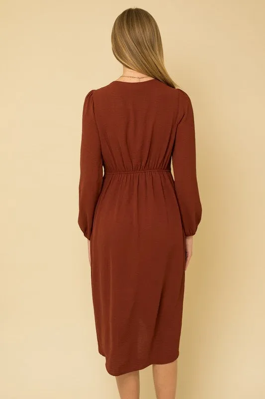 Brick Wrap Dress