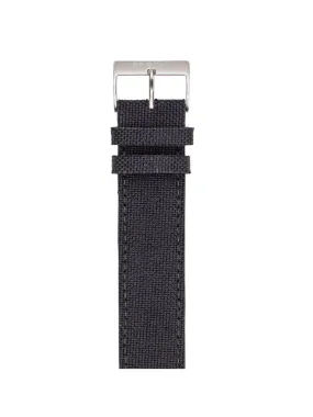 Briston Leather Canvas Strap Black 20mm