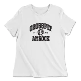 CrossFit AMROCK Collegiate Black Womens - Relaxed Jersey T-Shirt