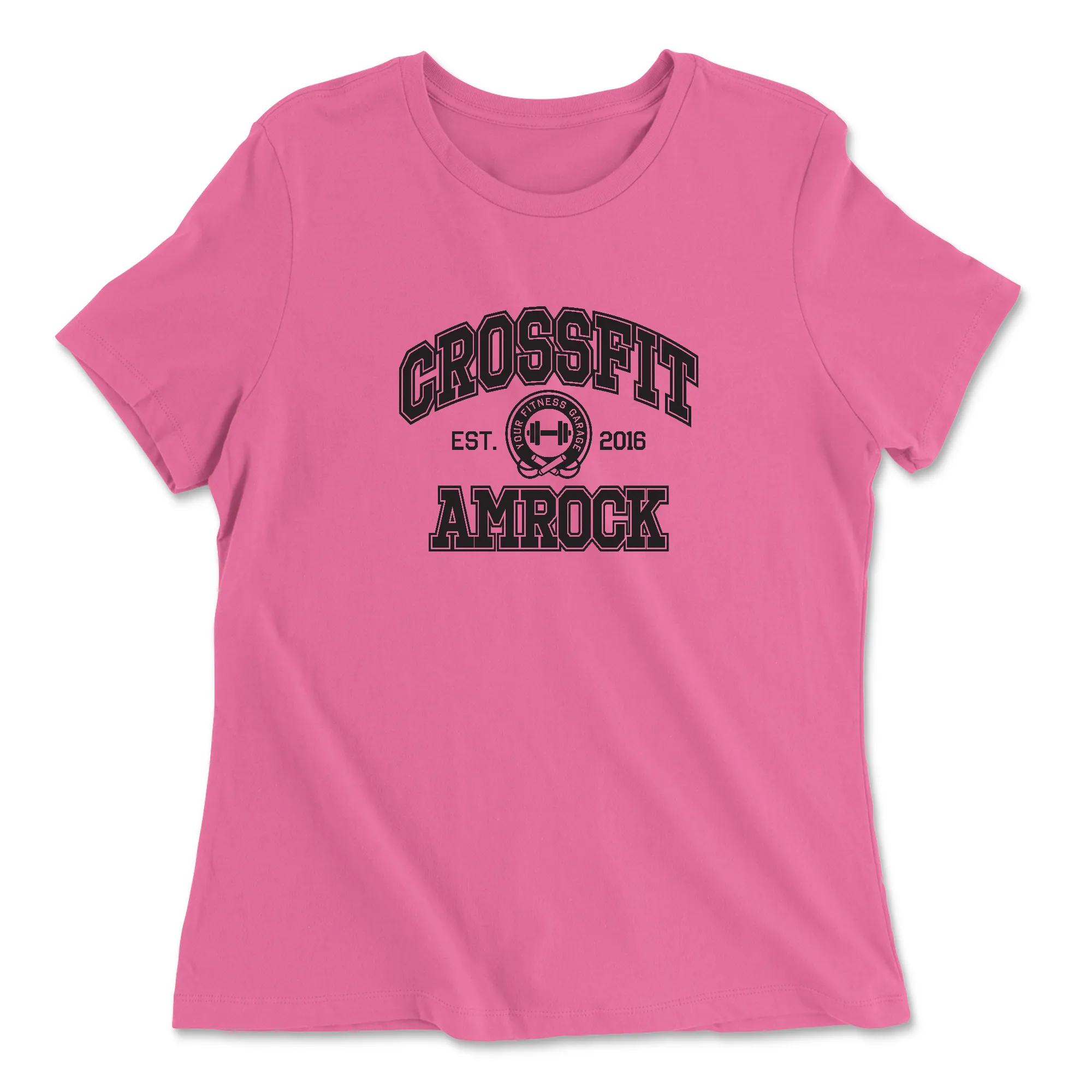 CrossFit AMROCK Collegiate Black Womens - Relaxed Jersey T-Shirt
