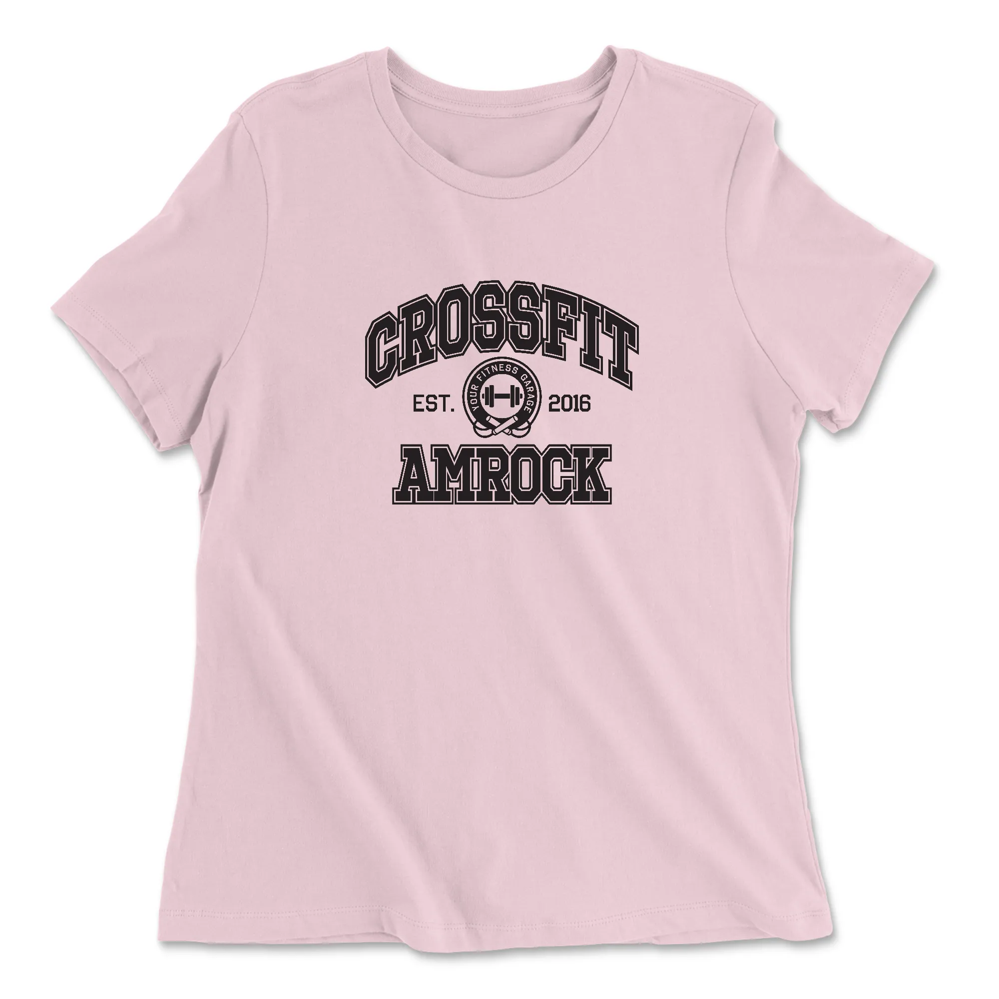 CrossFit AMROCK Collegiate Black Womens - Relaxed Jersey T-Shirt