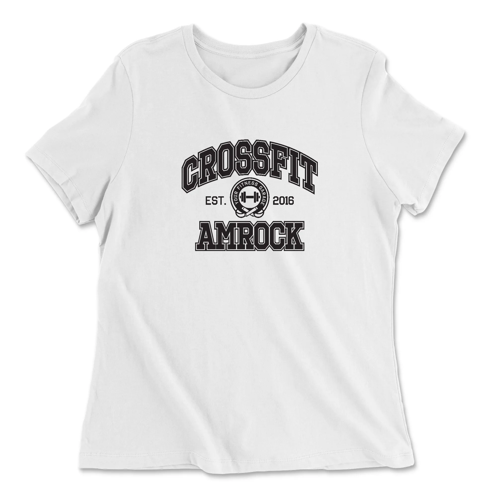 CrossFit AMROCK Collegiate Black Womens - Relaxed Jersey T-Shirt