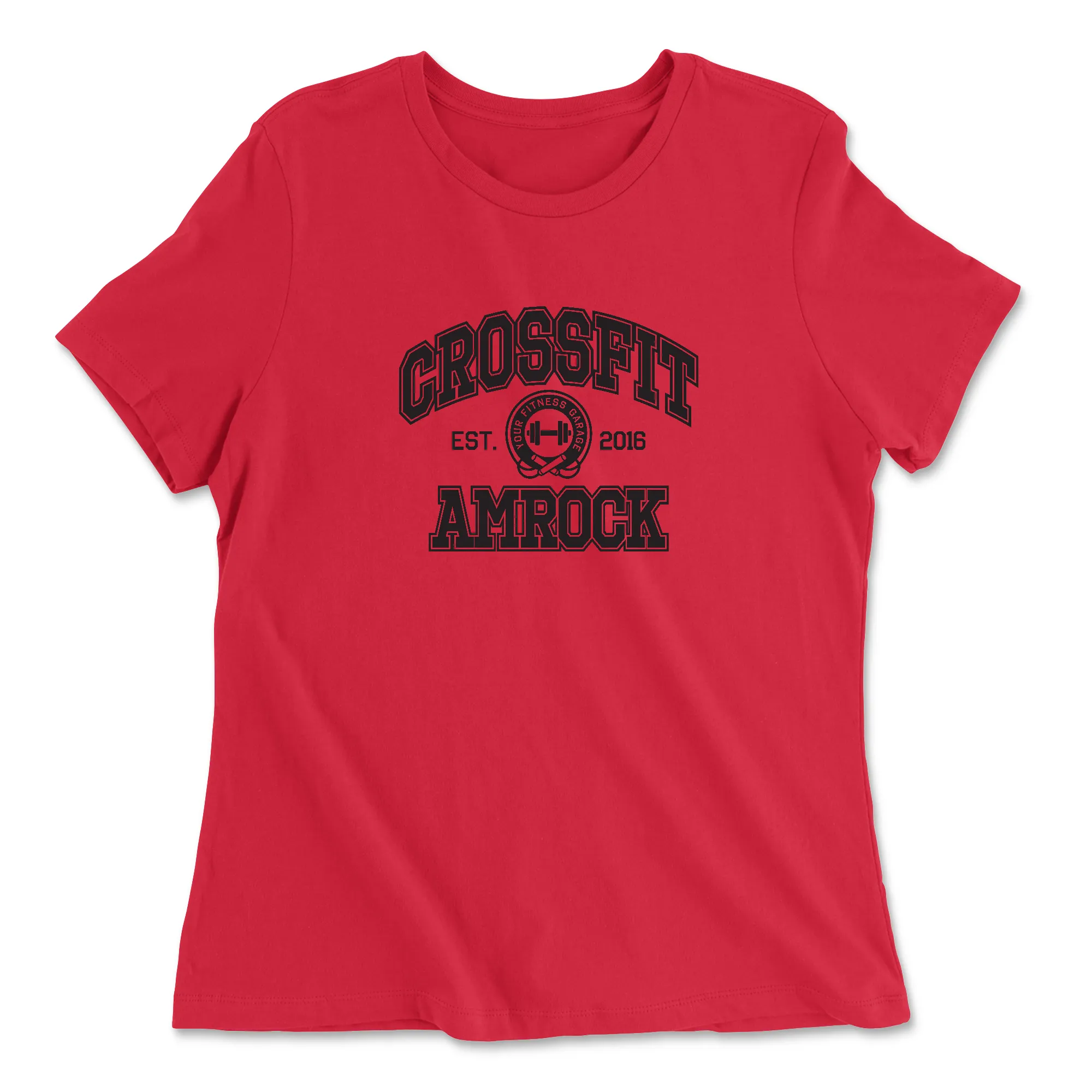 CrossFit AMROCK Collegiate Black Womens - Relaxed Jersey T-Shirt