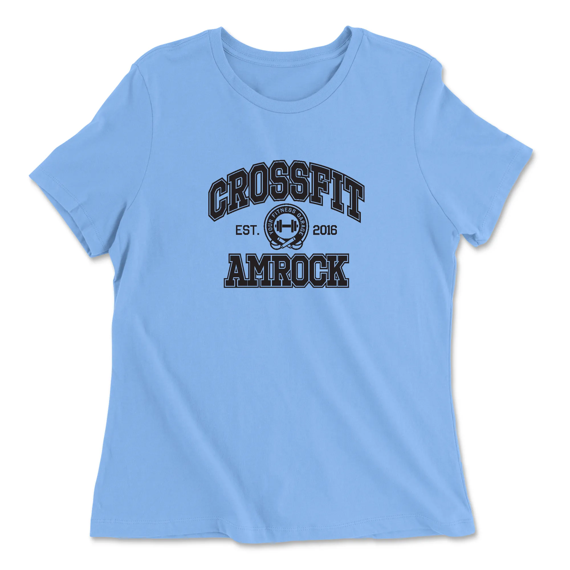 CrossFit AMROCK Collegiate Black Womens - Relaxed Jersey T-Shirt