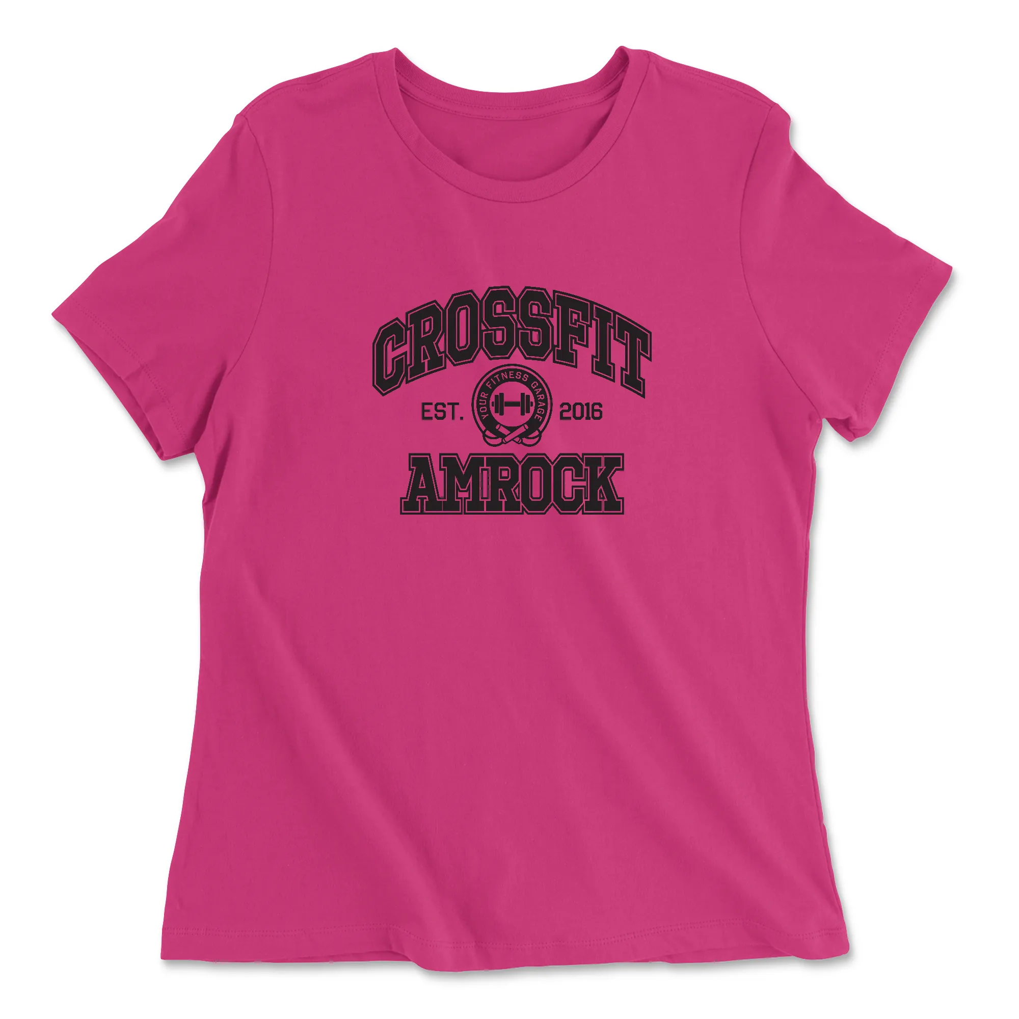 CrossFit AMROCK Collegiate Black Womens - Relaxed Jersey T-Shirt