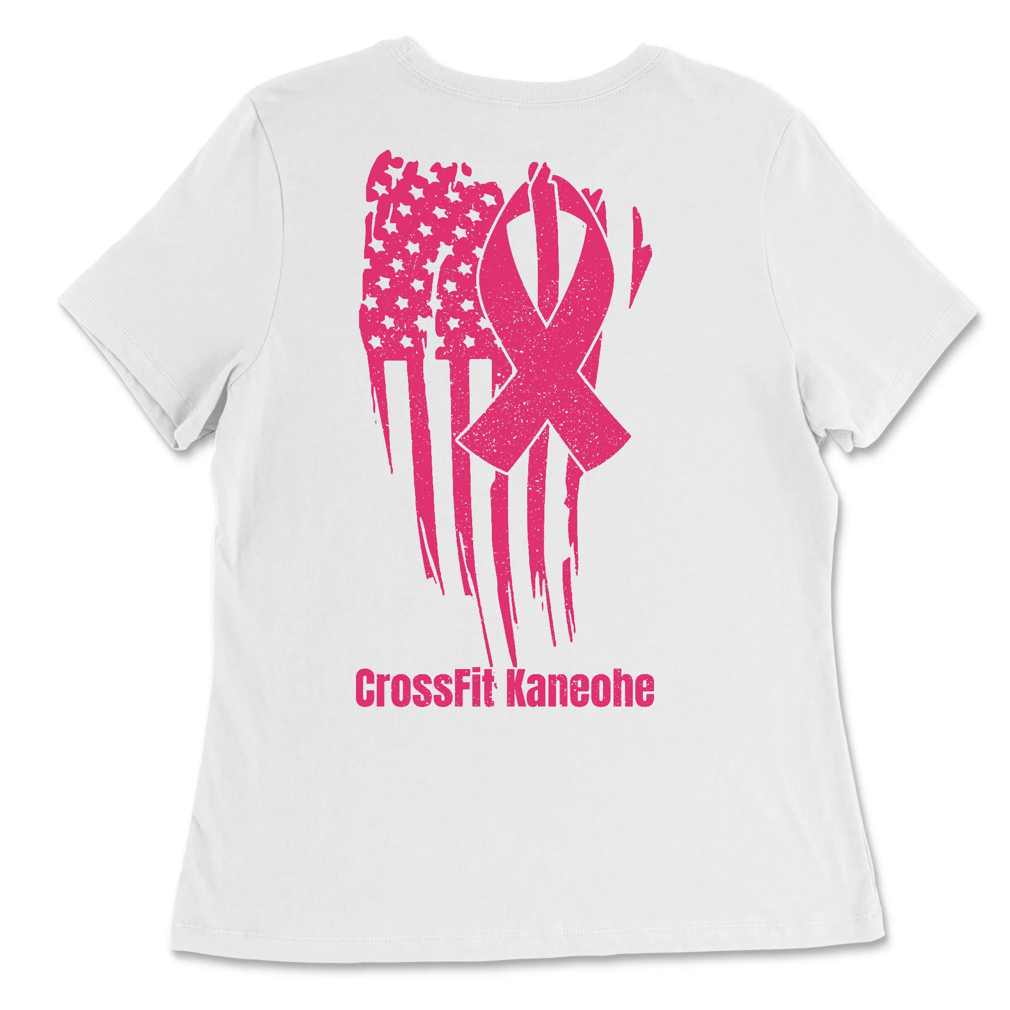 CrossFit Kaneohe Pink Ribbon Womens - Relaxed Jersey T-Shirt