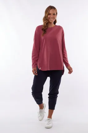 Elm - Society Long Sleeve Tee - Plum