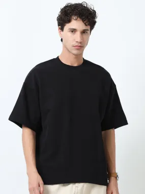 Elowen - Oversized Round neck T Shirt  - Black