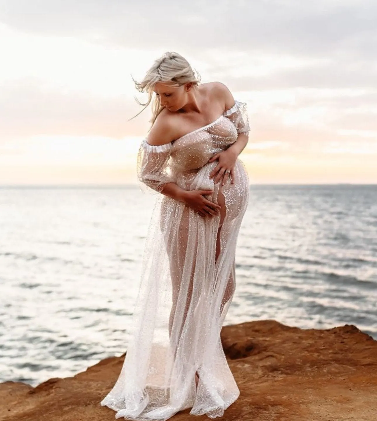 Empress Sparkly Two Piece Maternity Photoshoot Set