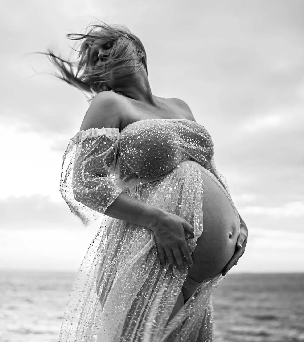 Empress Sparkly Two Piece Maternity Photoshoot Set