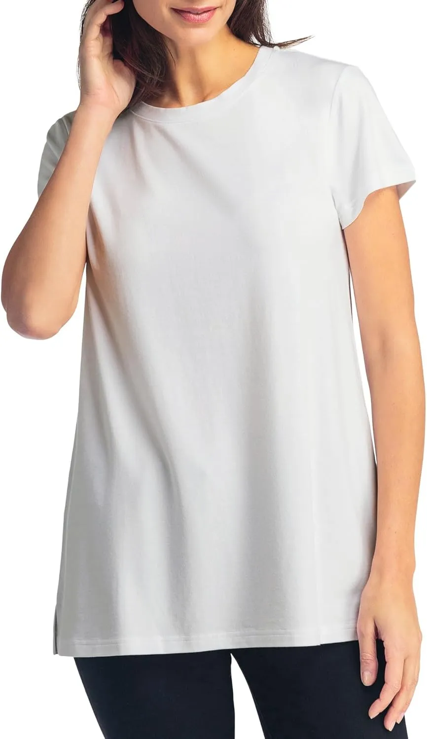 Fishers Finery Womens Ecofabric Organic Cotton & Rayon Blend Crew Neck Shirt | Relaxed Fit