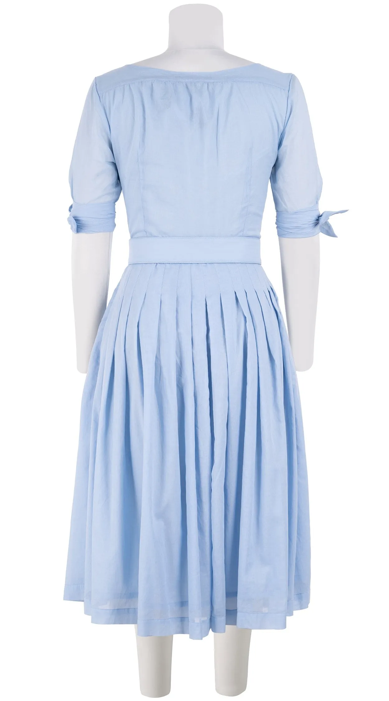 Florance Dress Boat Neck 1/2 Tie Sleeve Long Length Cotton Musola (Solid)