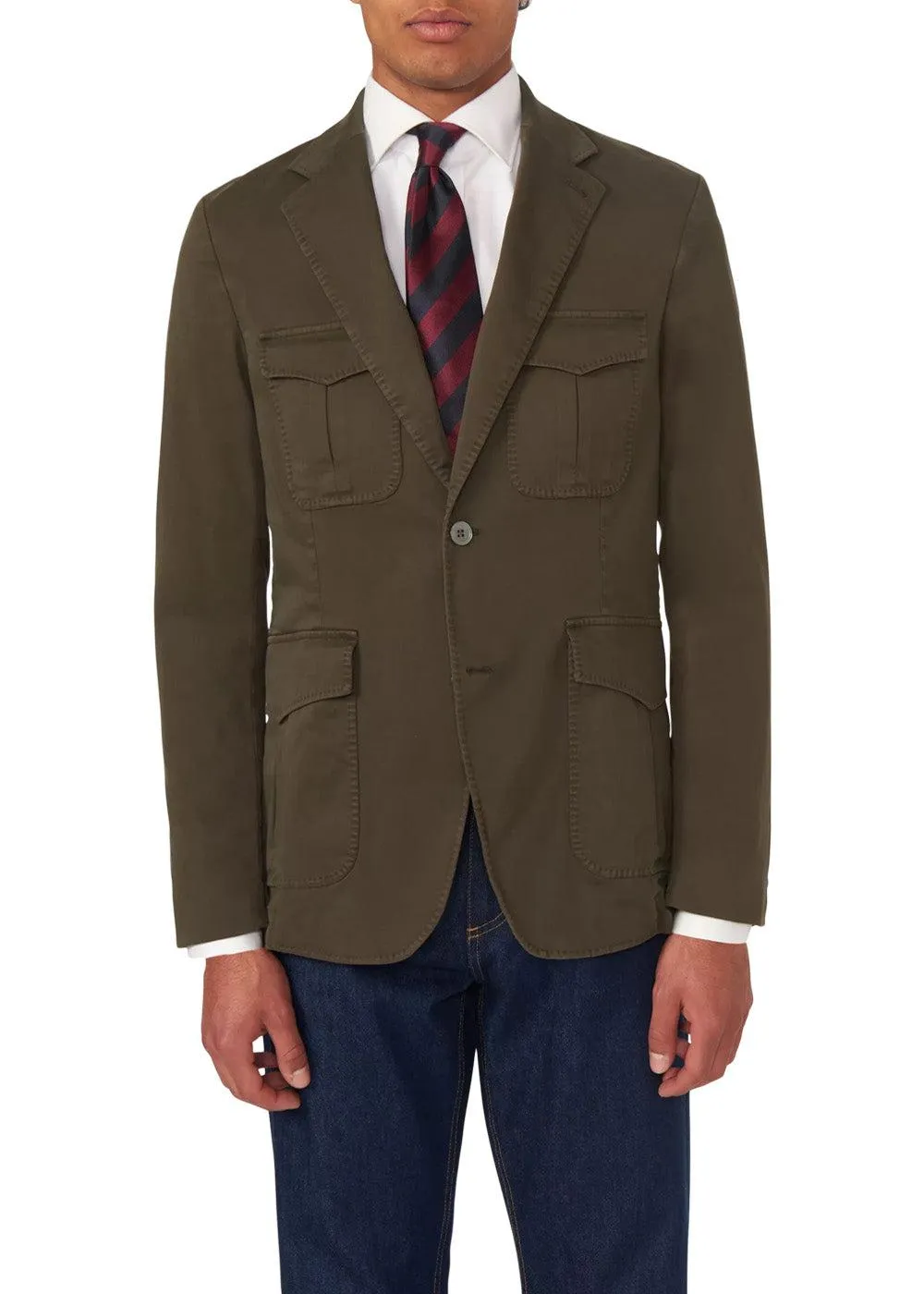 Friso Safari Soft Blazer - Green Cervo