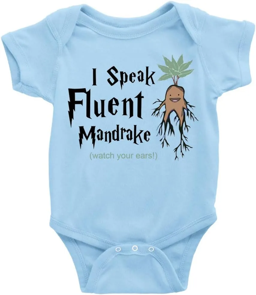 GKrepps I Speak Fluent Mandrake Watch Your Ears! Baby Clothes Newborn Organic Bodysuits Romper