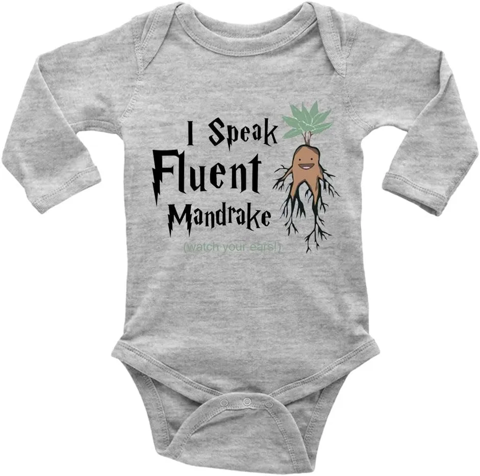 GKrepps I Speak Fluent Mandrake Watch Your Ears! Baby Clothes Newborn Organic Bodysuits Romper