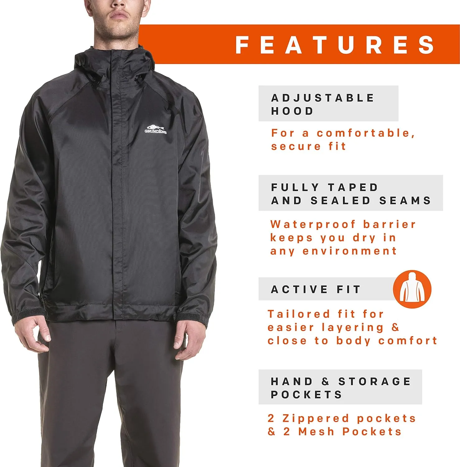 Grundéns Weather Watch Hooded Fishing Jacket