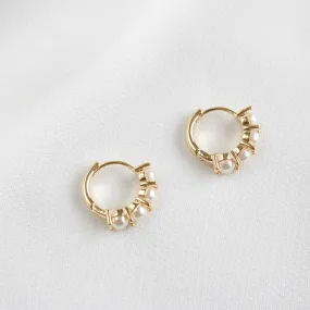 Heloise Pearl Hoop Earrings
