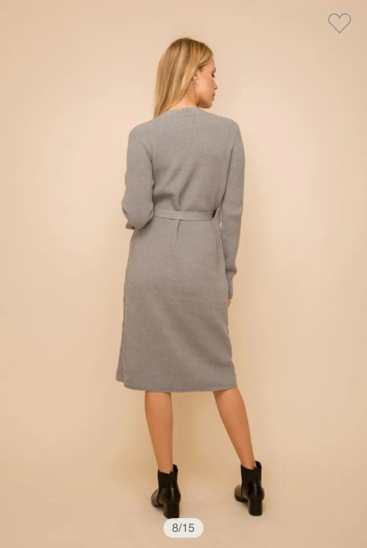 HEM AND THREAD 31487F Midi Wrap Dress