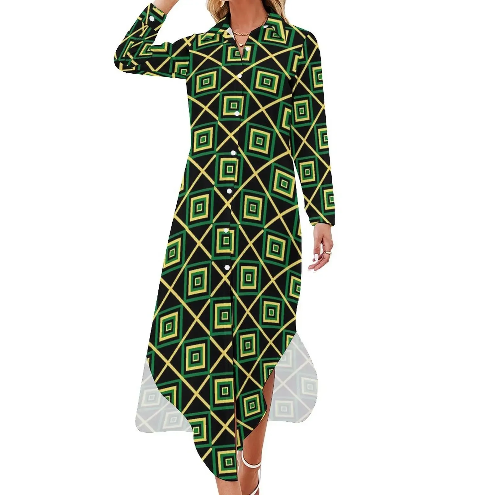 Jamaica Flag Chiffon Dress