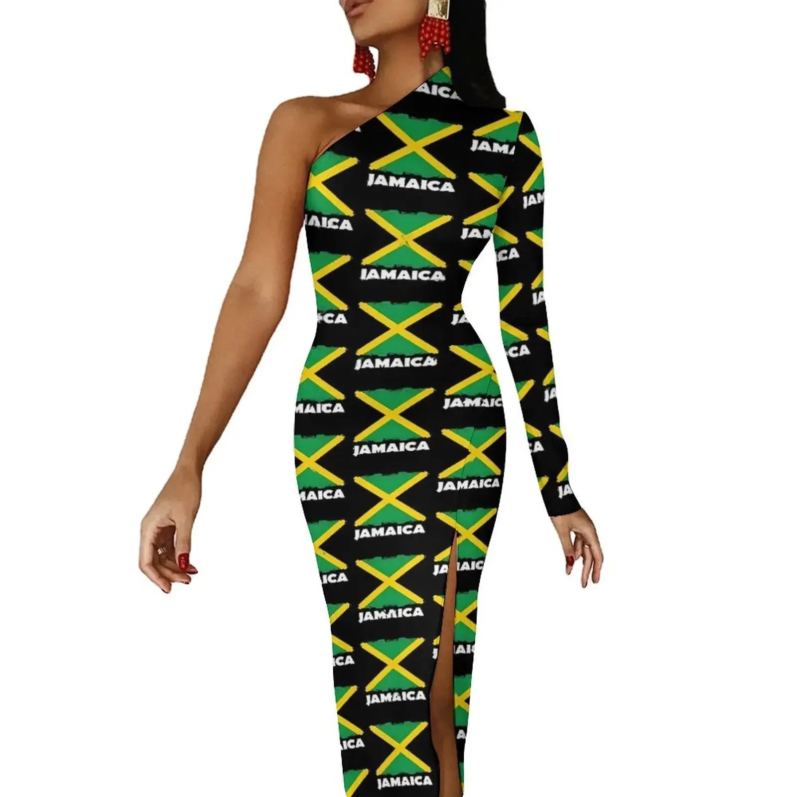 Jamaica Flag Long Dress