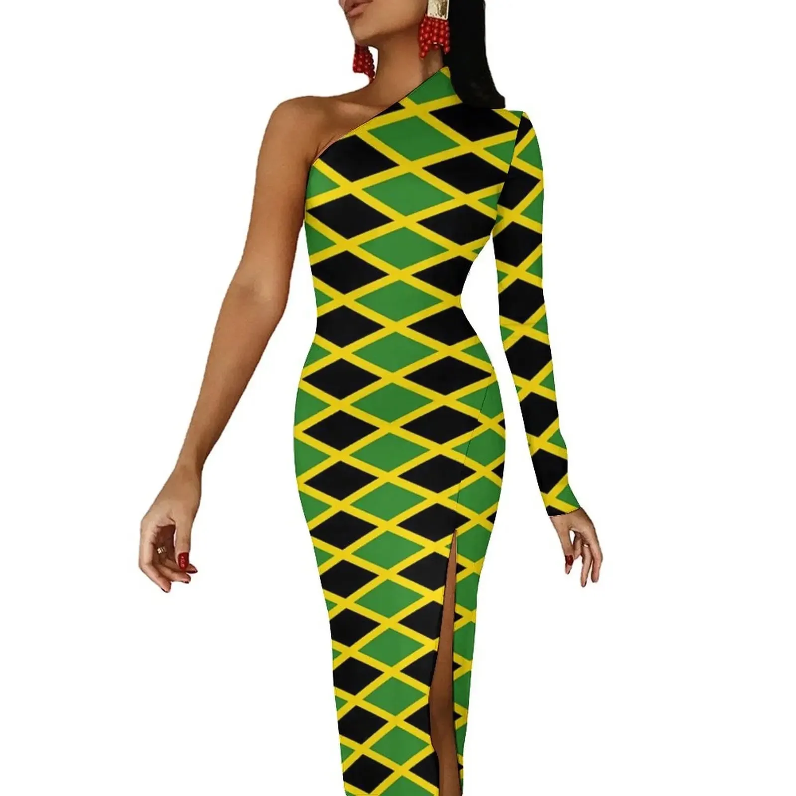 Jamaica Flag Long Dress