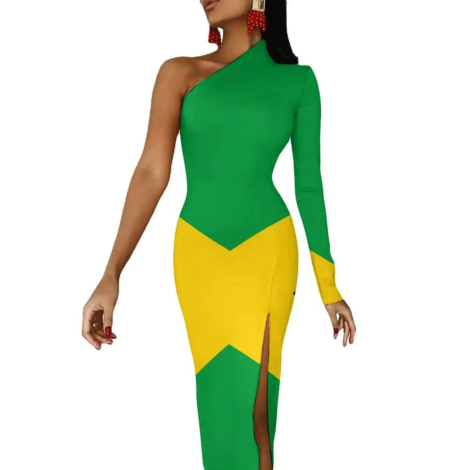 Jamaica Flag Long Dress