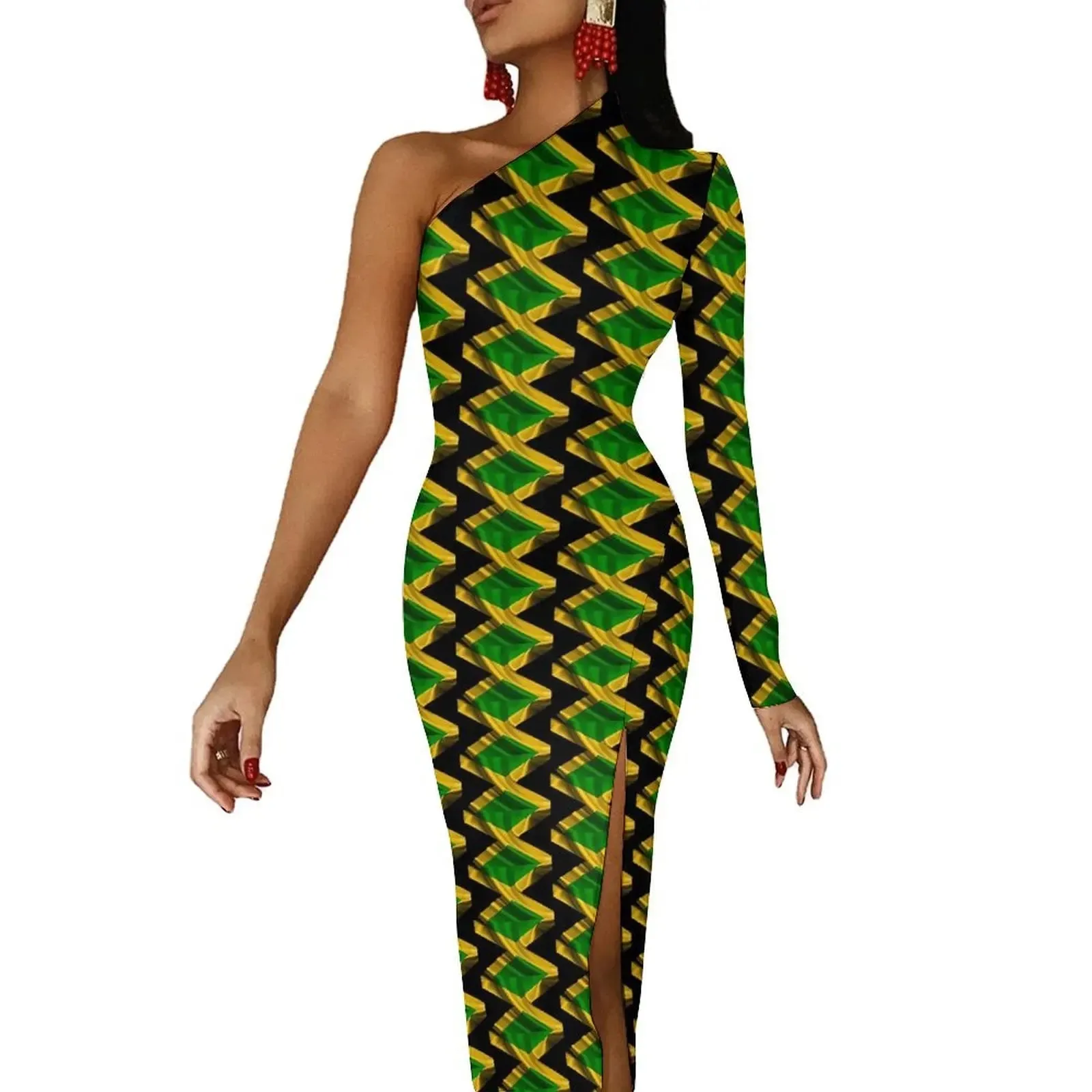 Jamaica Flag Long Dress