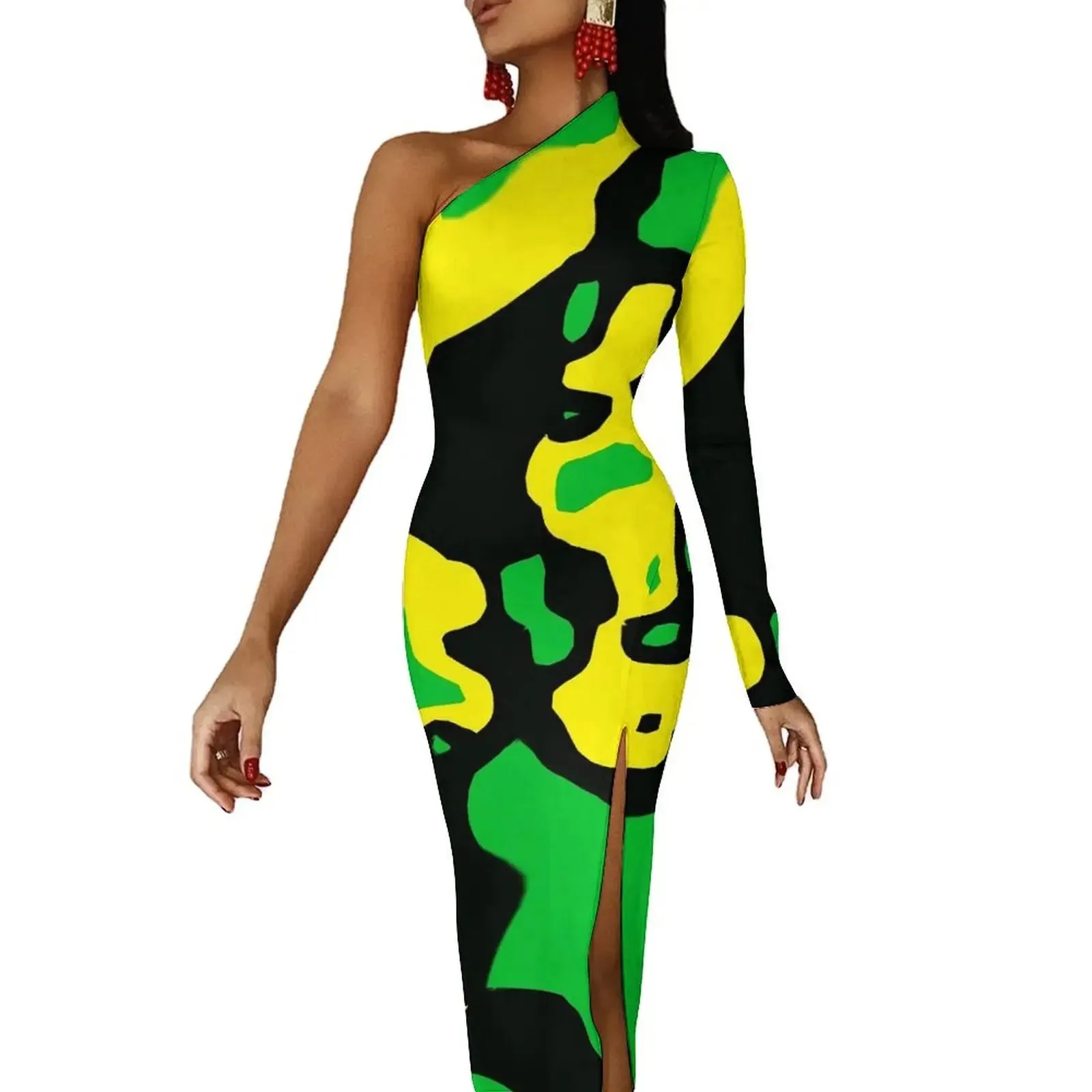Jamaica Flag Long Dress