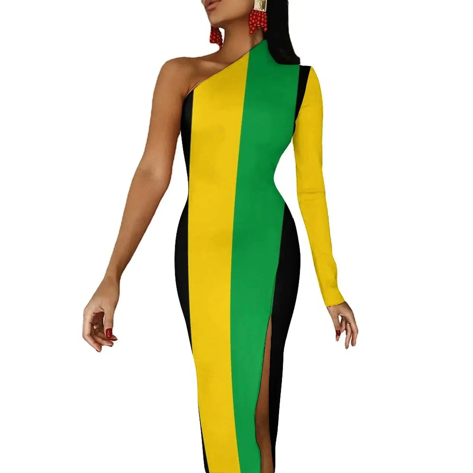 Jamaica Flag Long Dress