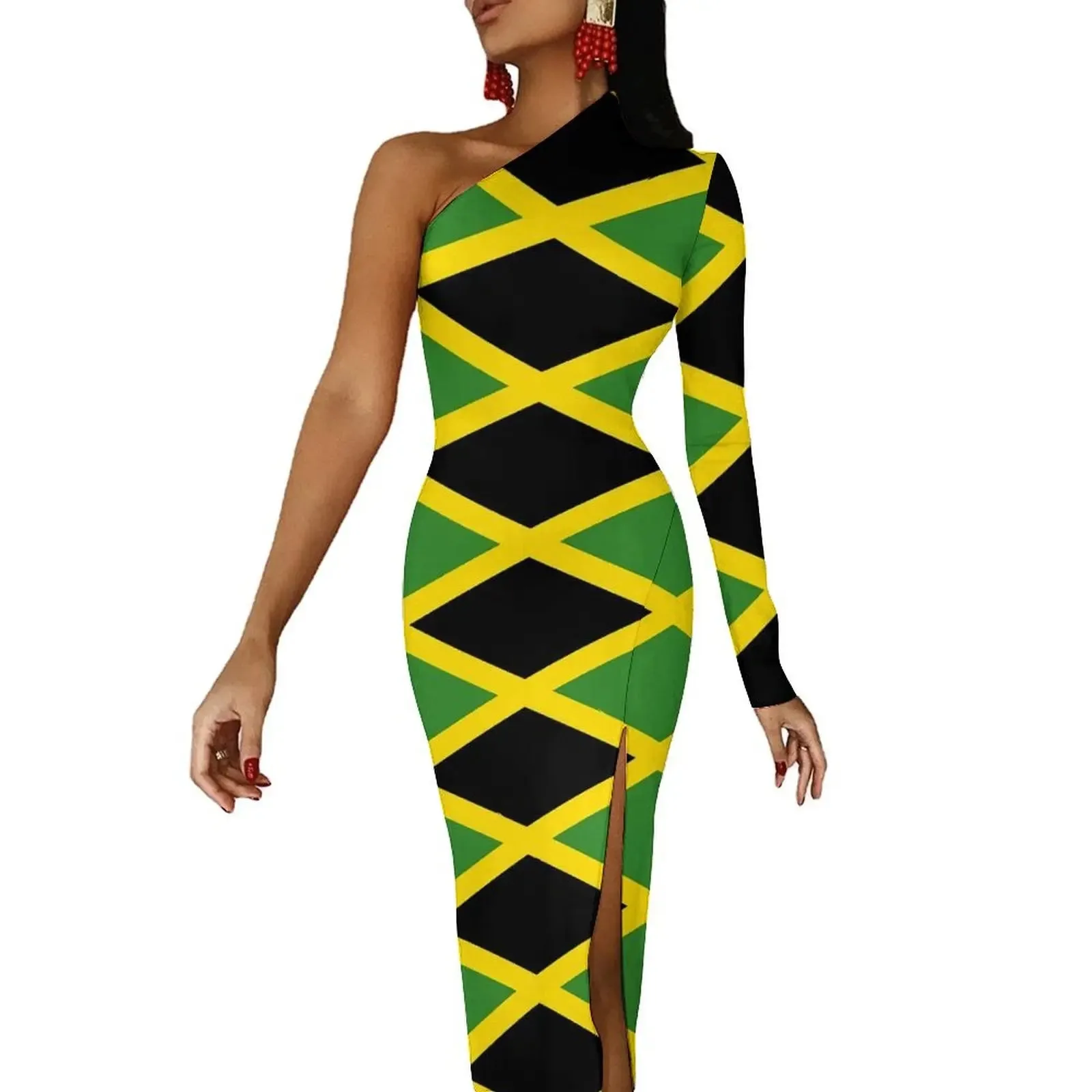 Jamaica Flag Long Dress