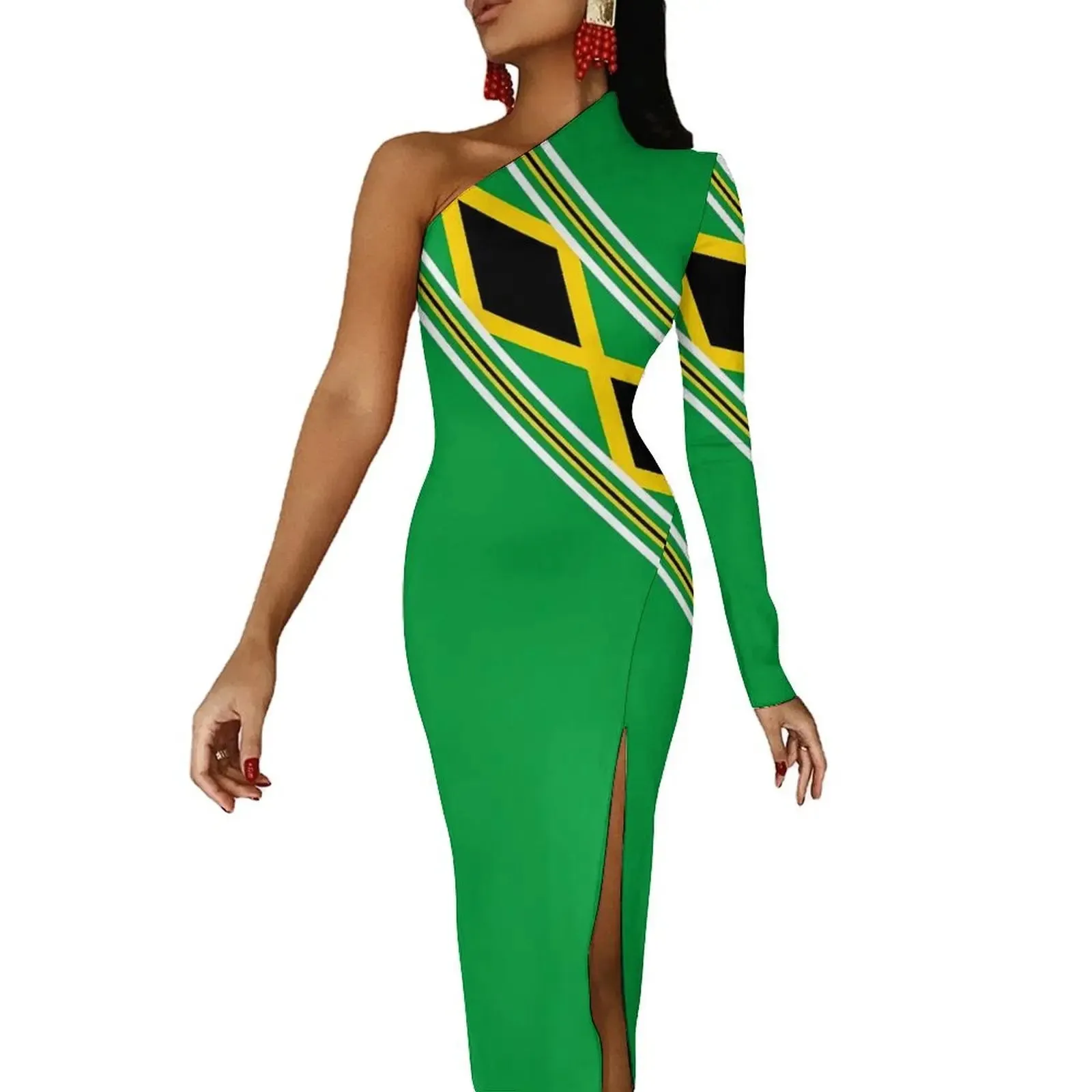 Jamaica Flag Long Dress