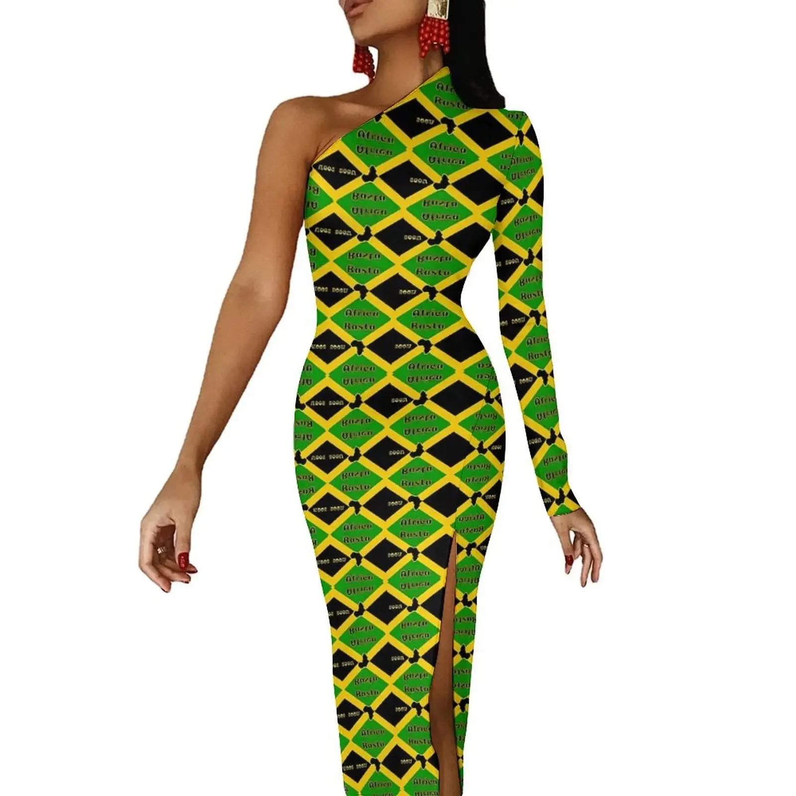 Jamaica Flag Long Dress