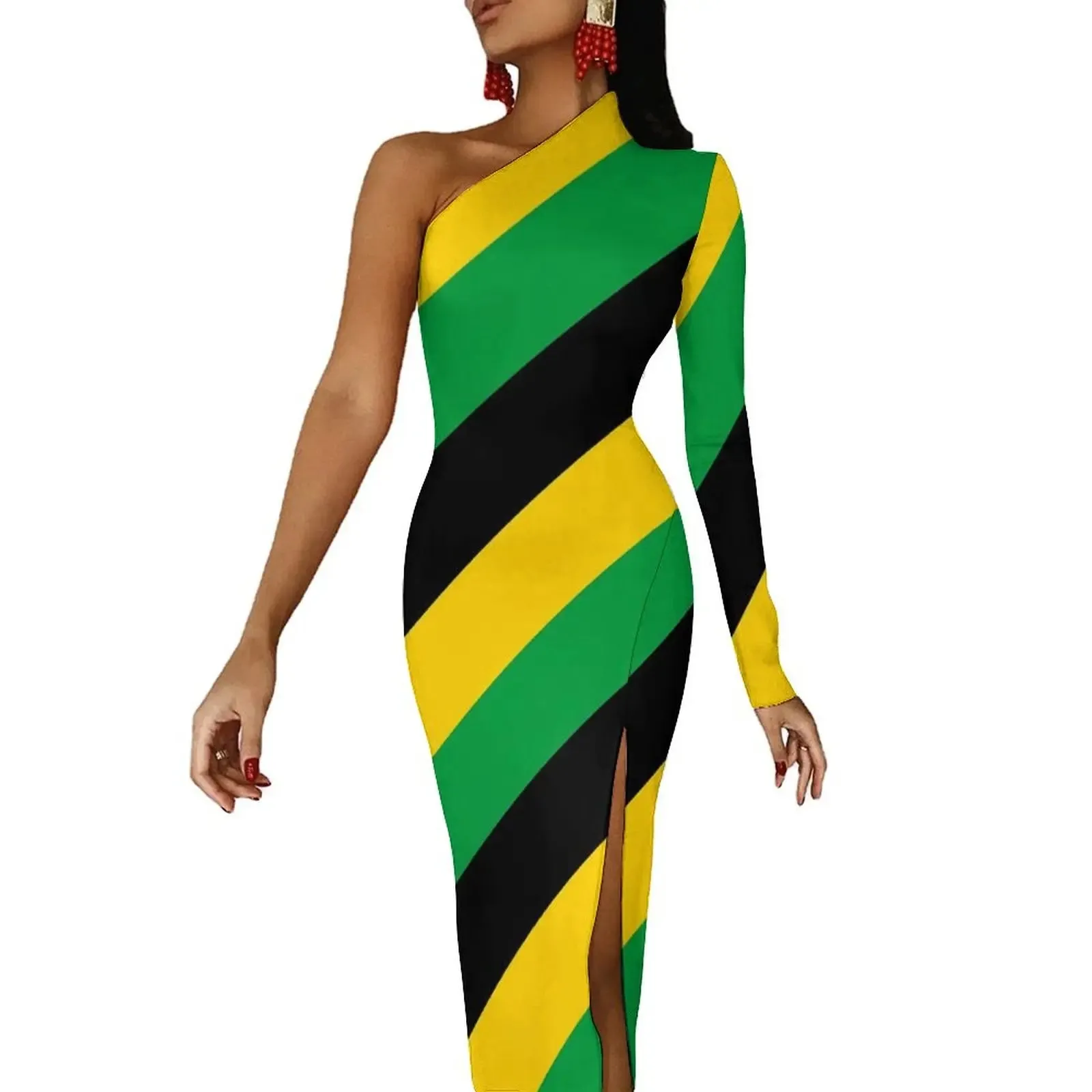 Jamaica Flag Long Dress