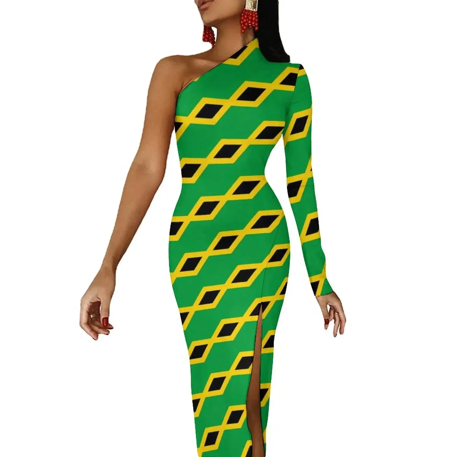 Jamaica Flag Long Dress