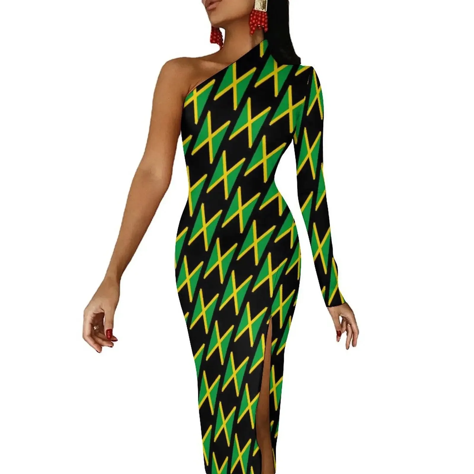 Jamaica Flag Long Dress