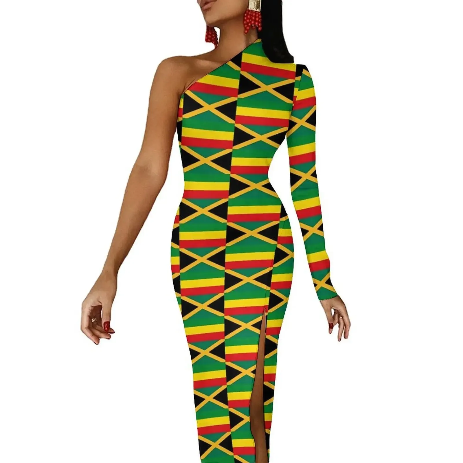 Jamaica Flag Long Dress