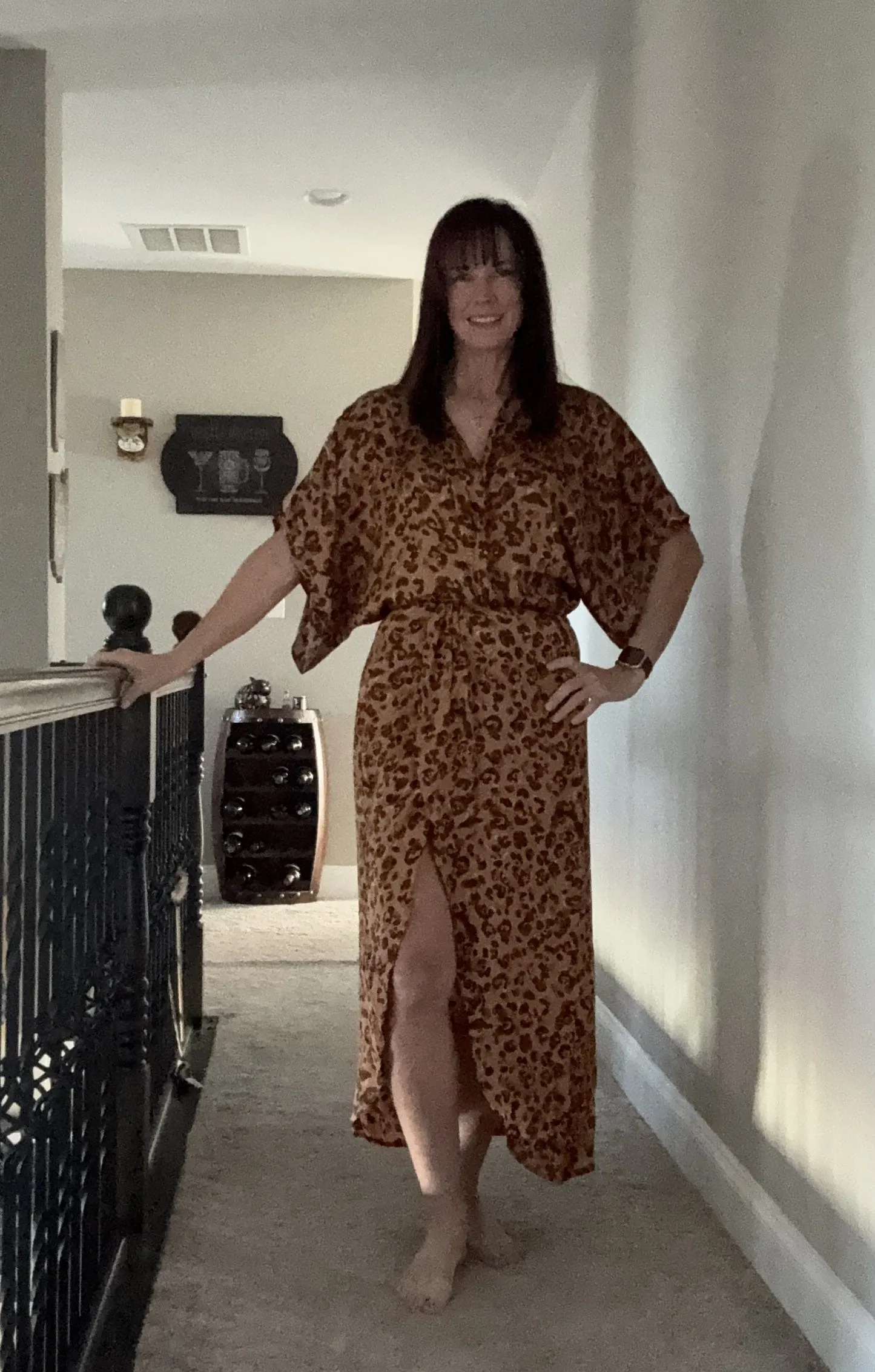 Joey Maxi Dress - Caramel Leopard