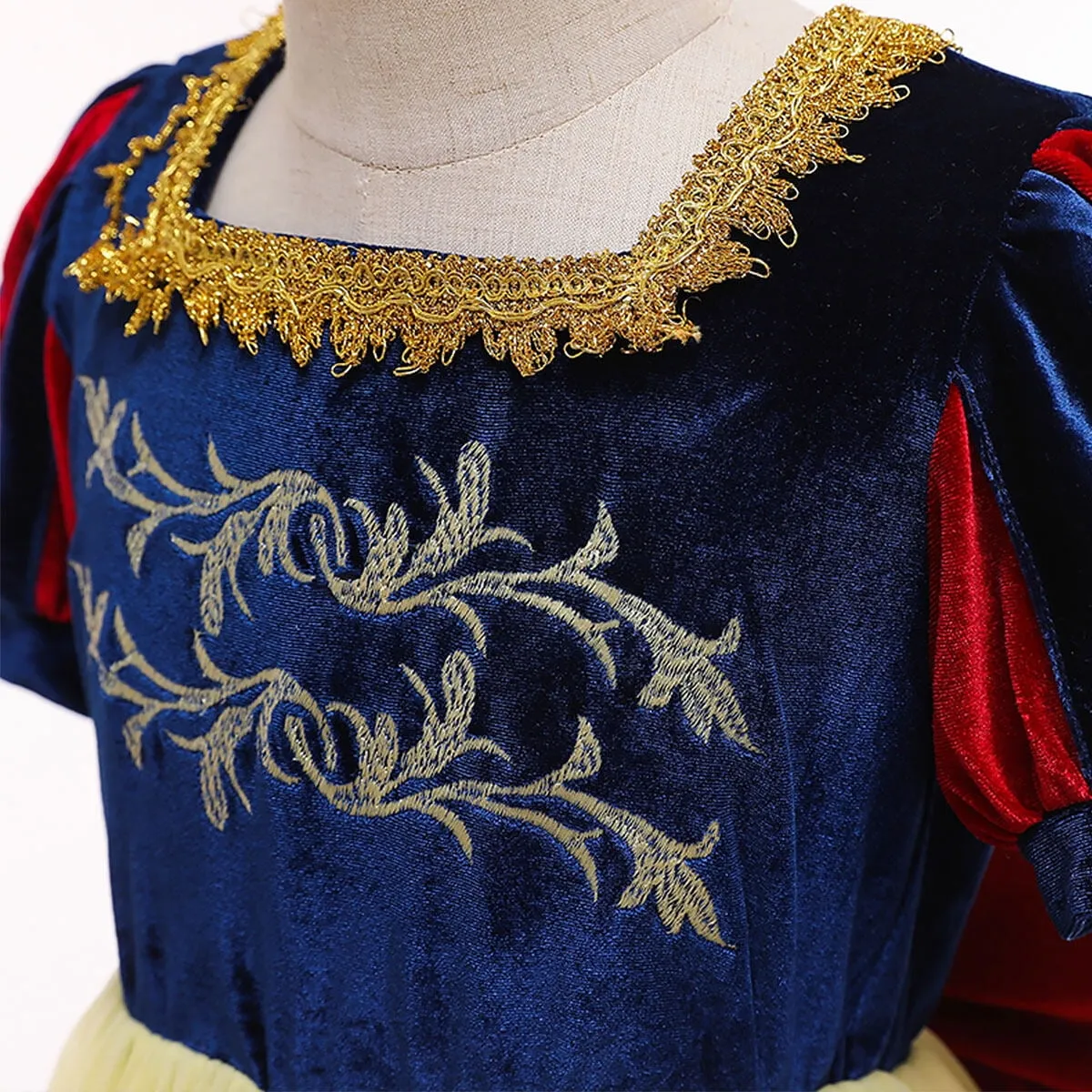 KAWELL Snow White Princess Costumes Birthday Party Halloween Costume Cosplay Dress up for Little Girls 3-12 Years