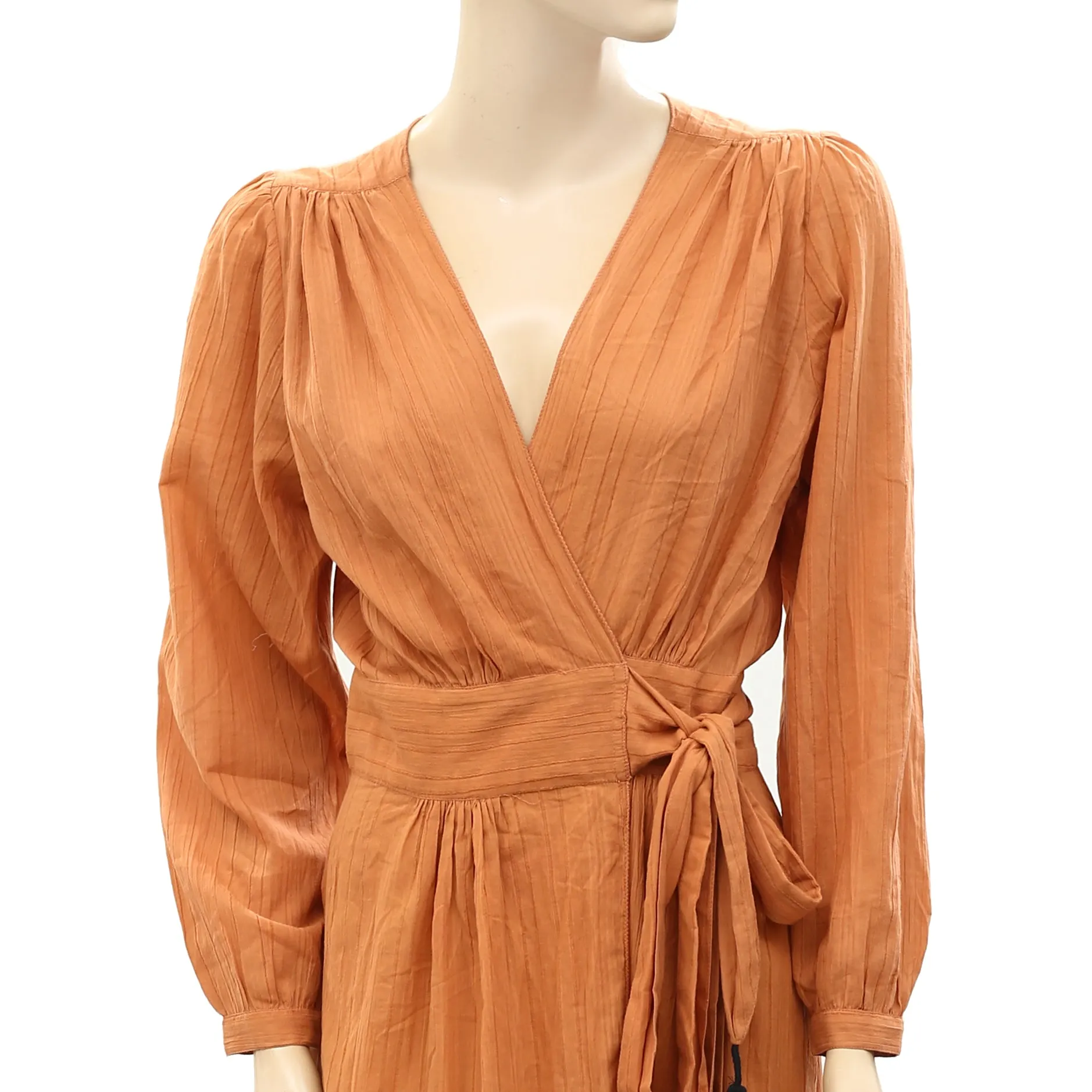 La Dovitch Terracotta Wrap Maxi Dress S