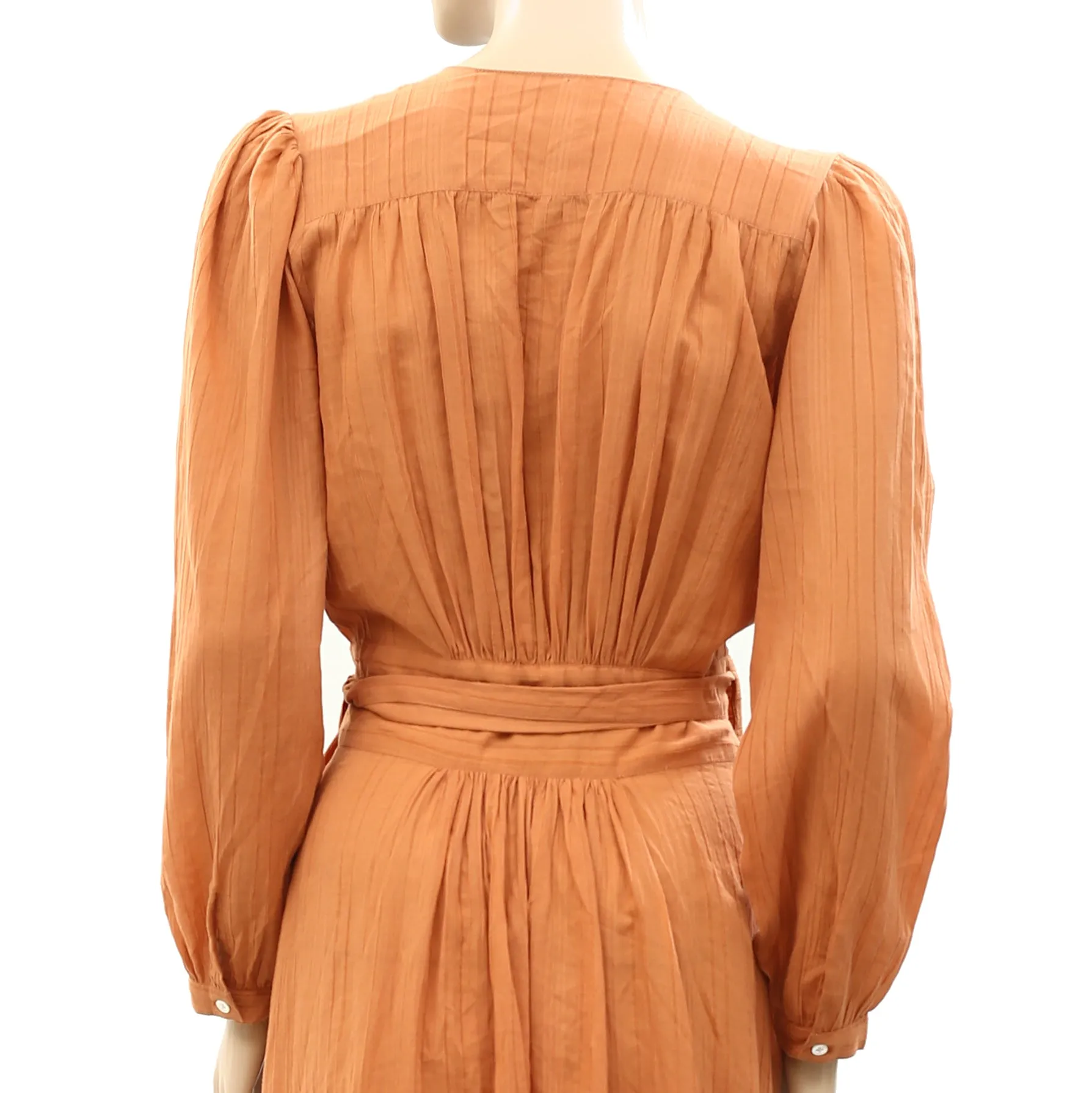La Dovitch Terracotta Wrap Maxi Dress S