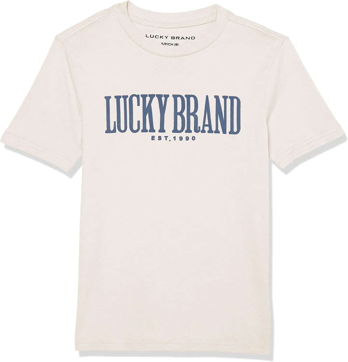 Lucky Brand Boys' Short Sleeve Graphic Crew Neck T-Shirt, Soft, Comfortable, Relaxed Fit