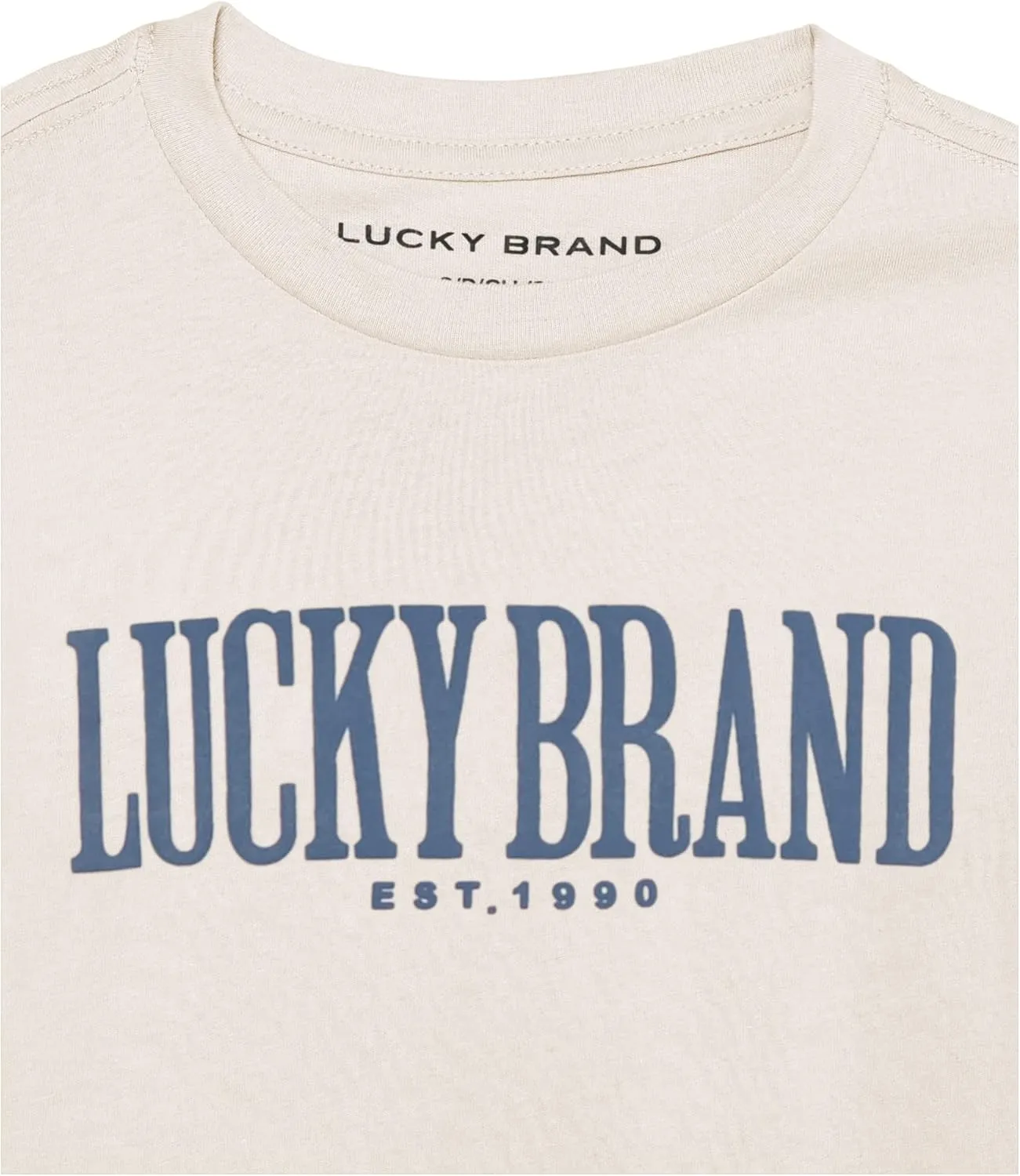 Lucky Brand Boys' Short Sleeve Graphic Crew Neck T-Shirt, Soft, Comfortable, Relaxed Fit