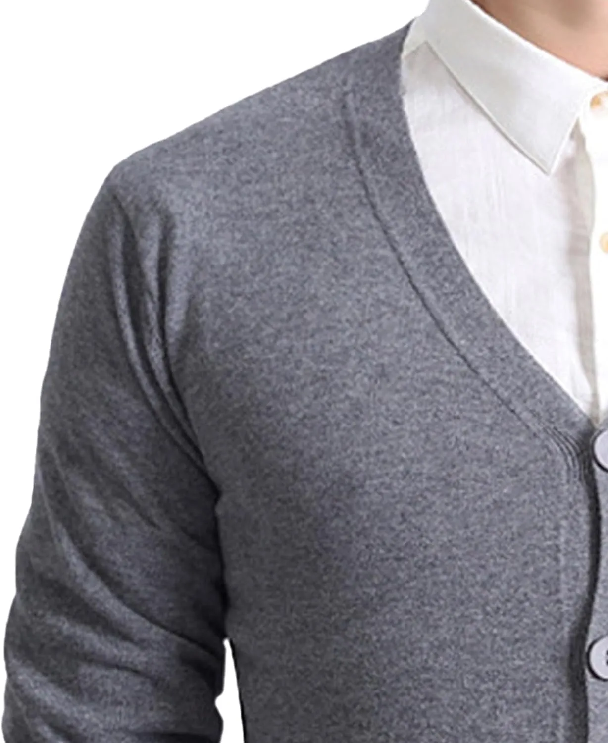 Men's Cardigan Sweater V-Shaped Collar Button Down Knit Blazer Jacket Knitwear Breasted Soft Outerwear